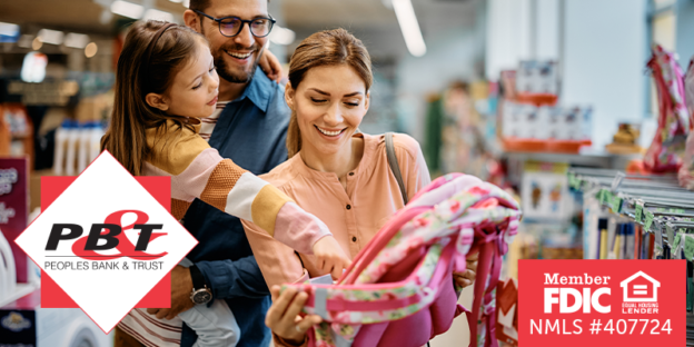 Parents shopping in store with child